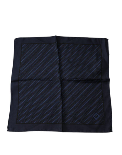 Pañuelo cuadrado de fantasía azul oscuro
