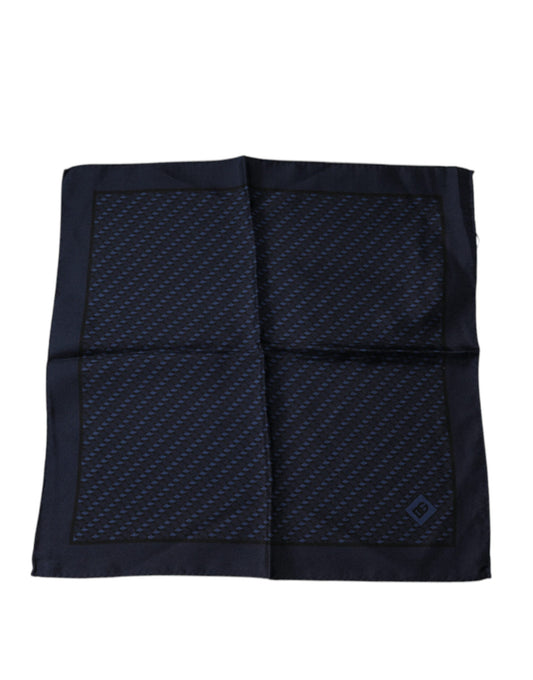Pañuelo cuadrado de fantasía azul oscuro