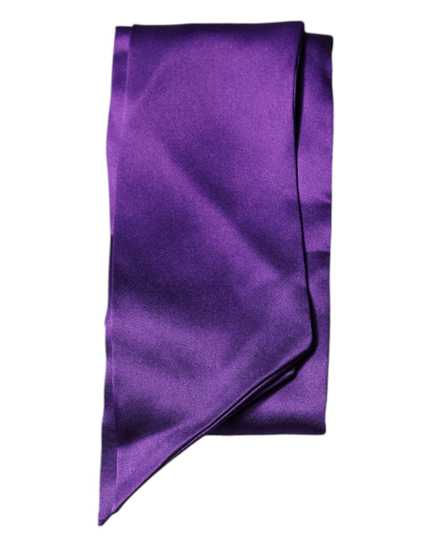 Pañuelo de cuello fino de seda satinada morada