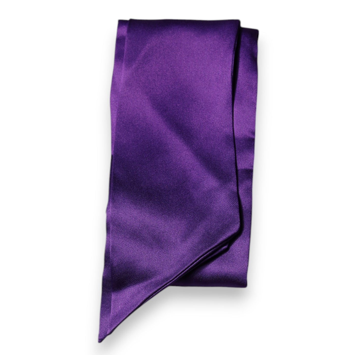 Pañuelo de cuello fino de seda satinada morada