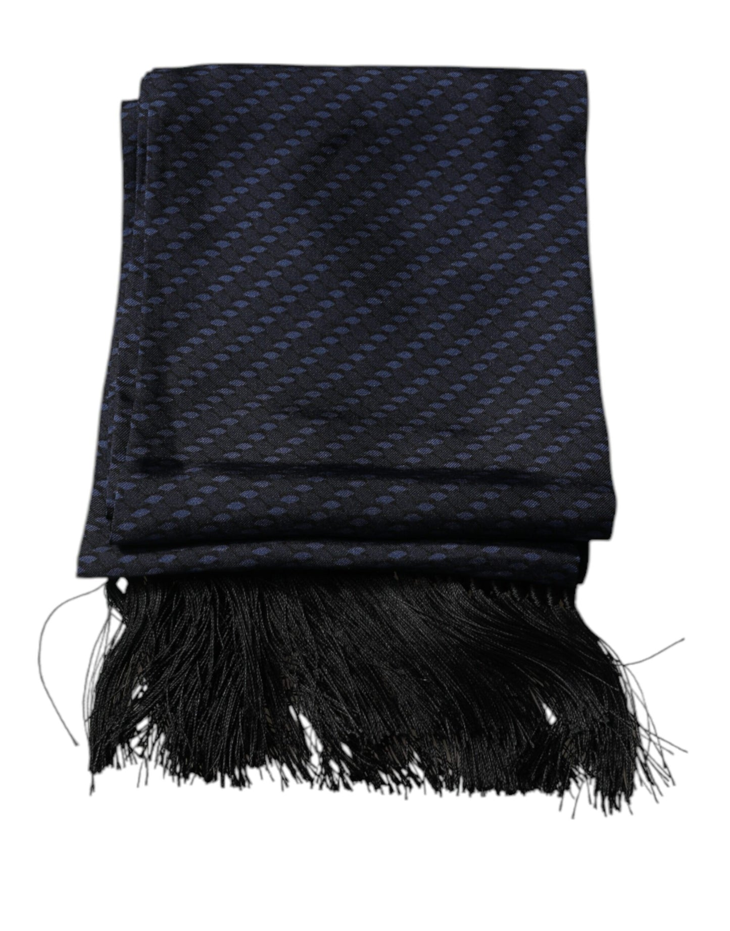 Bufanda de cuello con flecos de fantasía azul oscuro