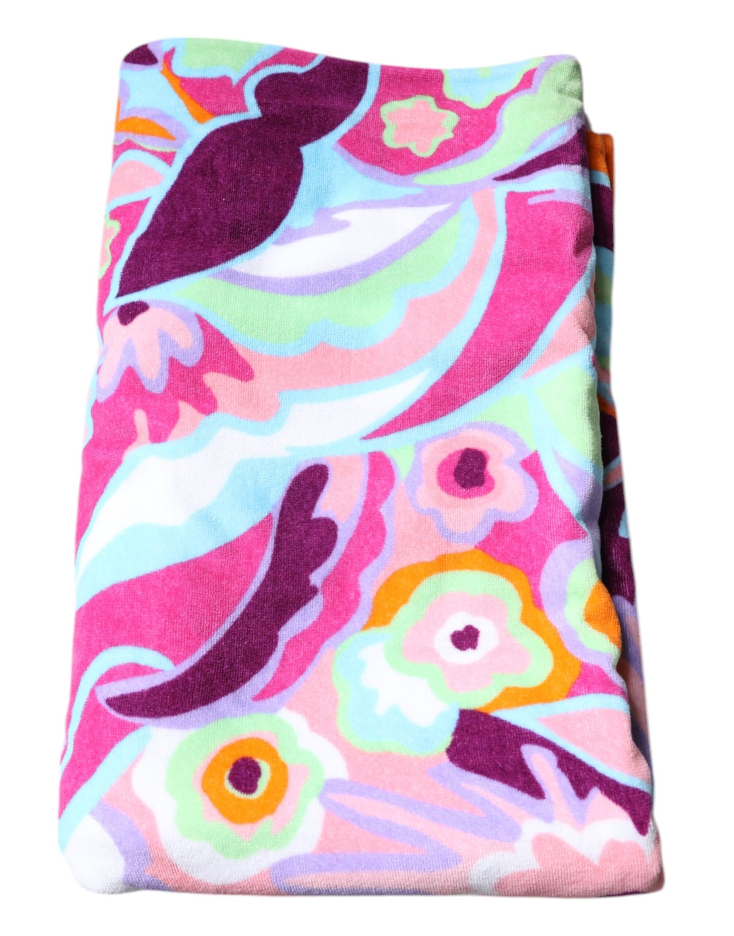 Toalla de playa de algodón con estampado floral multicolor
