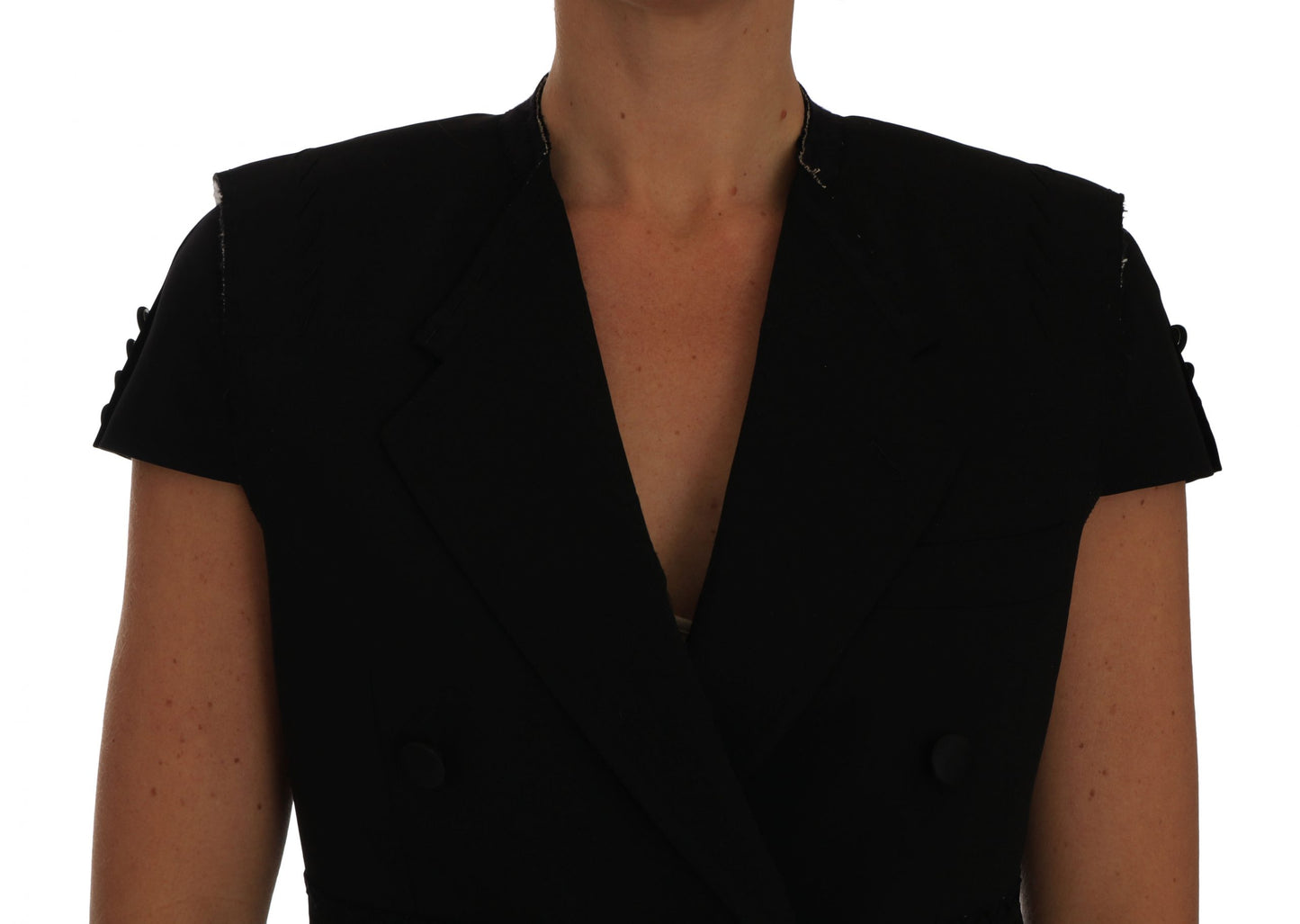 Chaqueta blazer corta negra elegante