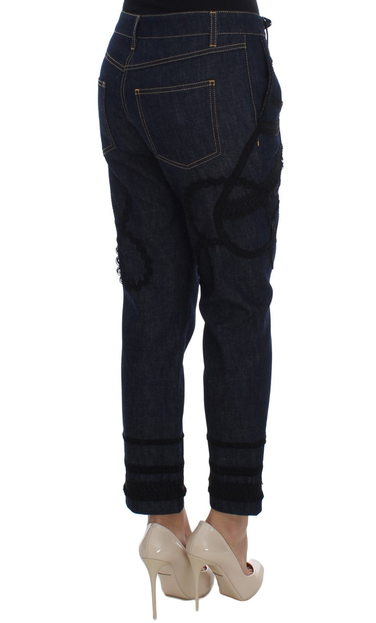 Vaqueros capri bordados para un estilo elegante