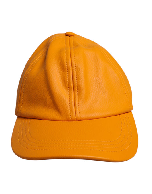 Gorra de béisbol de algodón naranja de 6 paneles