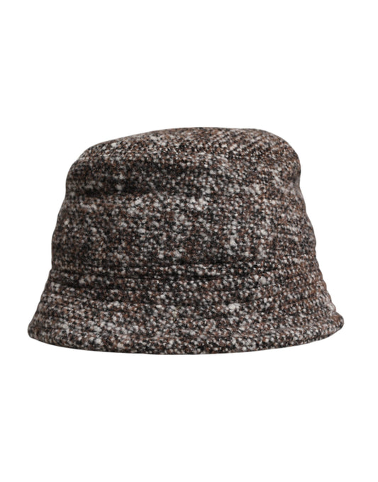 Sombrero de pescador tejido de lana de alpaca marrón