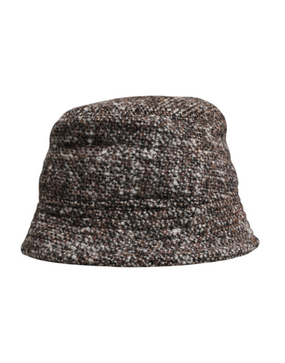 Sombrero de pescador tejido de lana de alpaca marrón