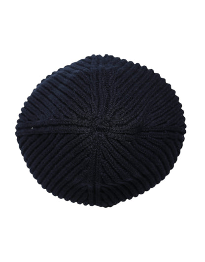 Gorro de invierno de punto de cachemira negro