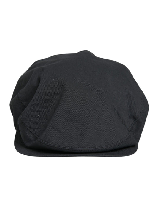 Gorro de taxista Capello Newsboy de algodón negro