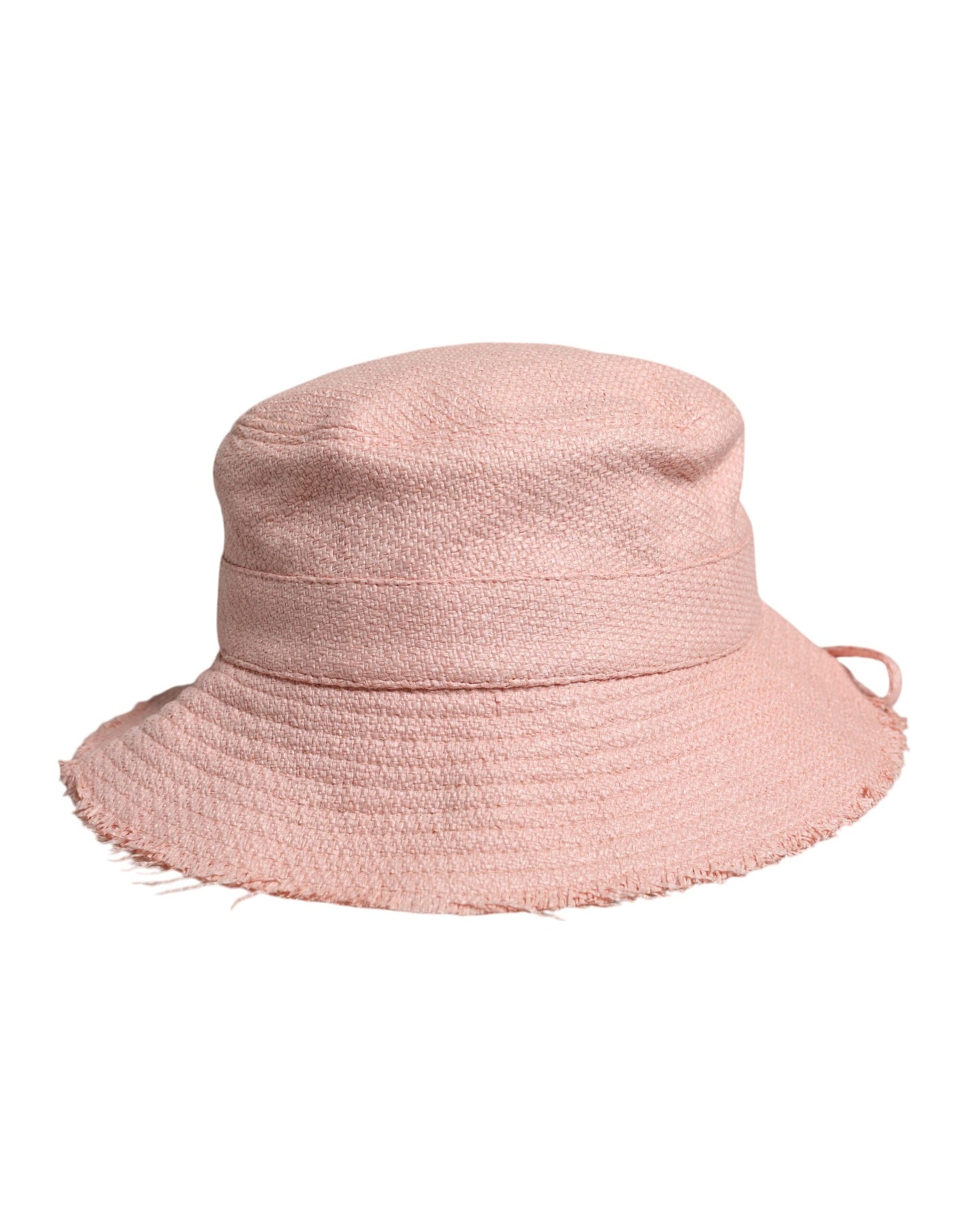 Sombrero de pescador de ala ancha de algodón rosa