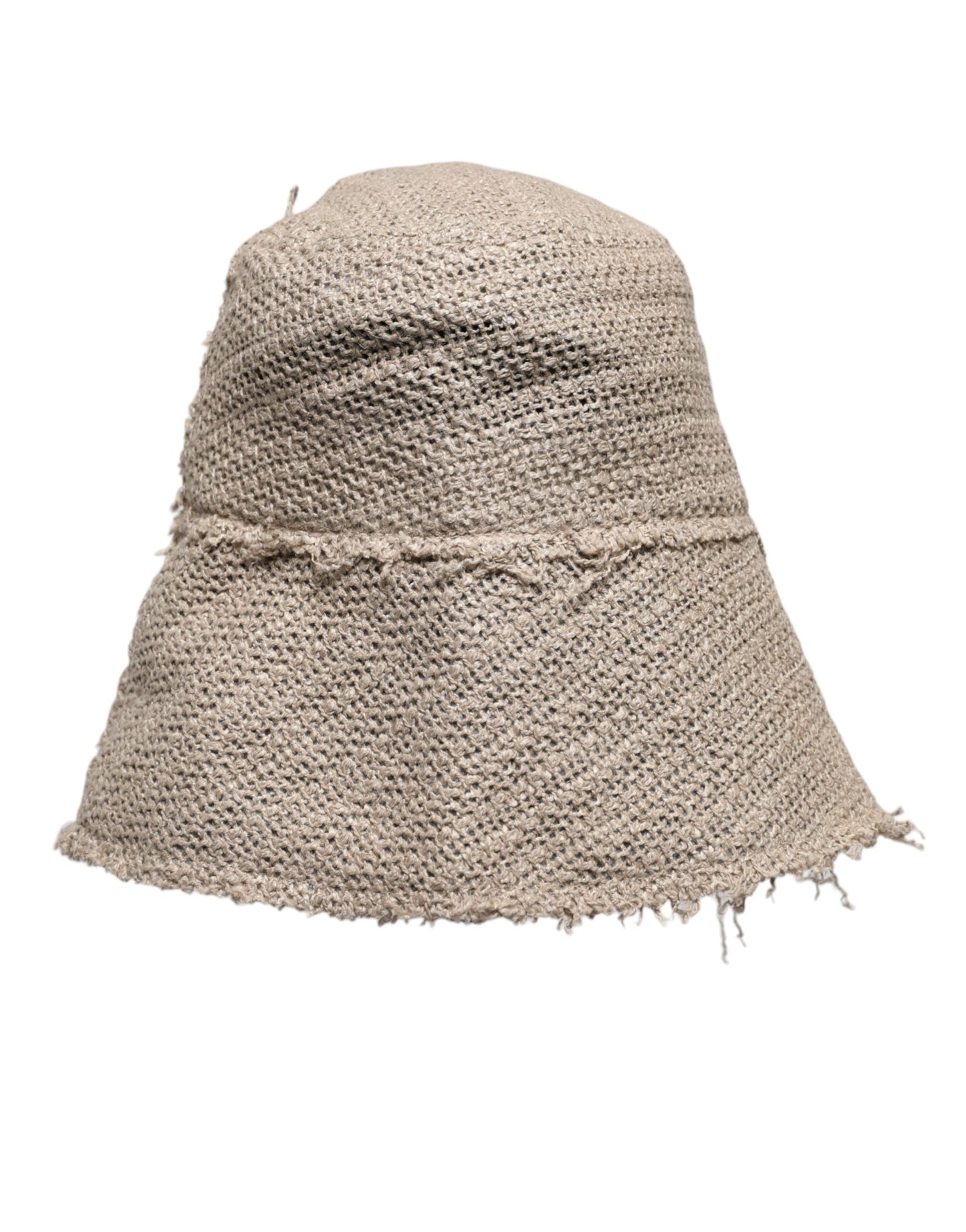 Sombrero de pescador de ala ancha de lino beige