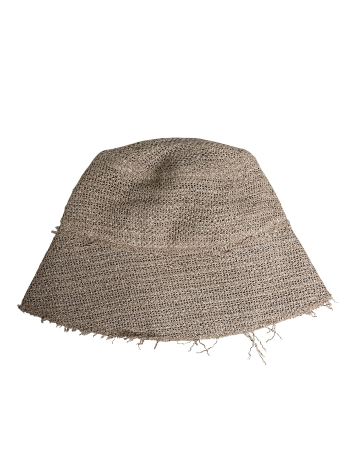 Sombrero de pescador de ala ancha de lino beige