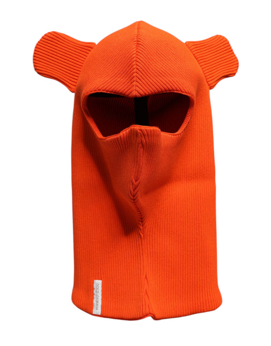 Pasamontañas de algodón naranja para toda la cabeza