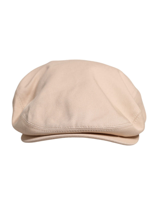 Sombrero de taxista Capello Newsboy de algodón beige