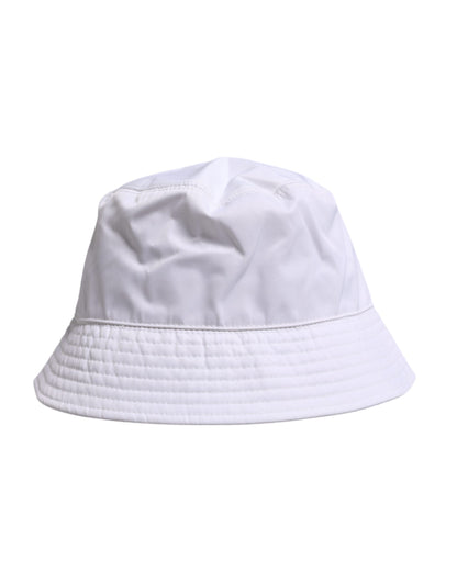 Sombrero de pescador de ala ancha de algodón blanco