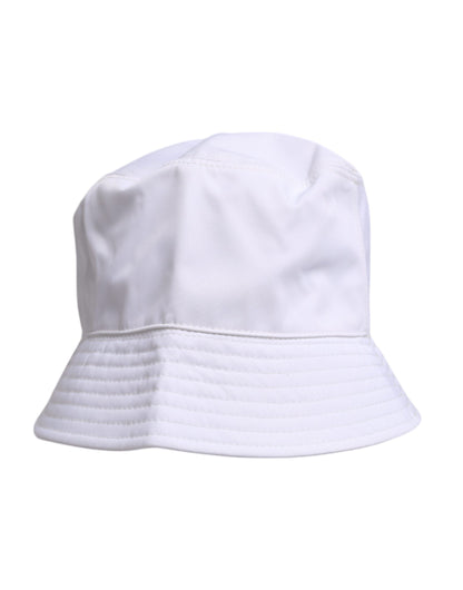 Sombrero de pescador de ala ancha de algodón blanco