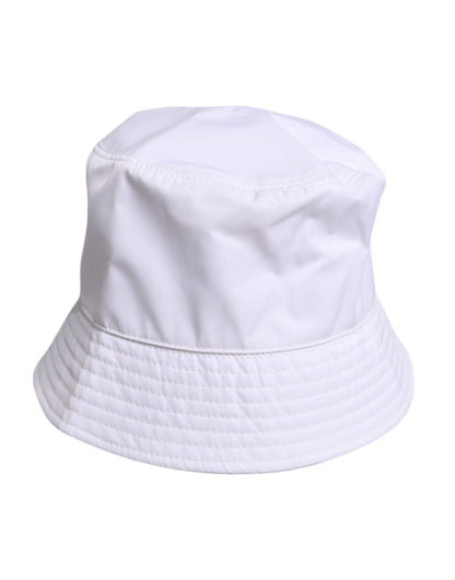 Sombrero de pescador de ala ancha de algodón blanco