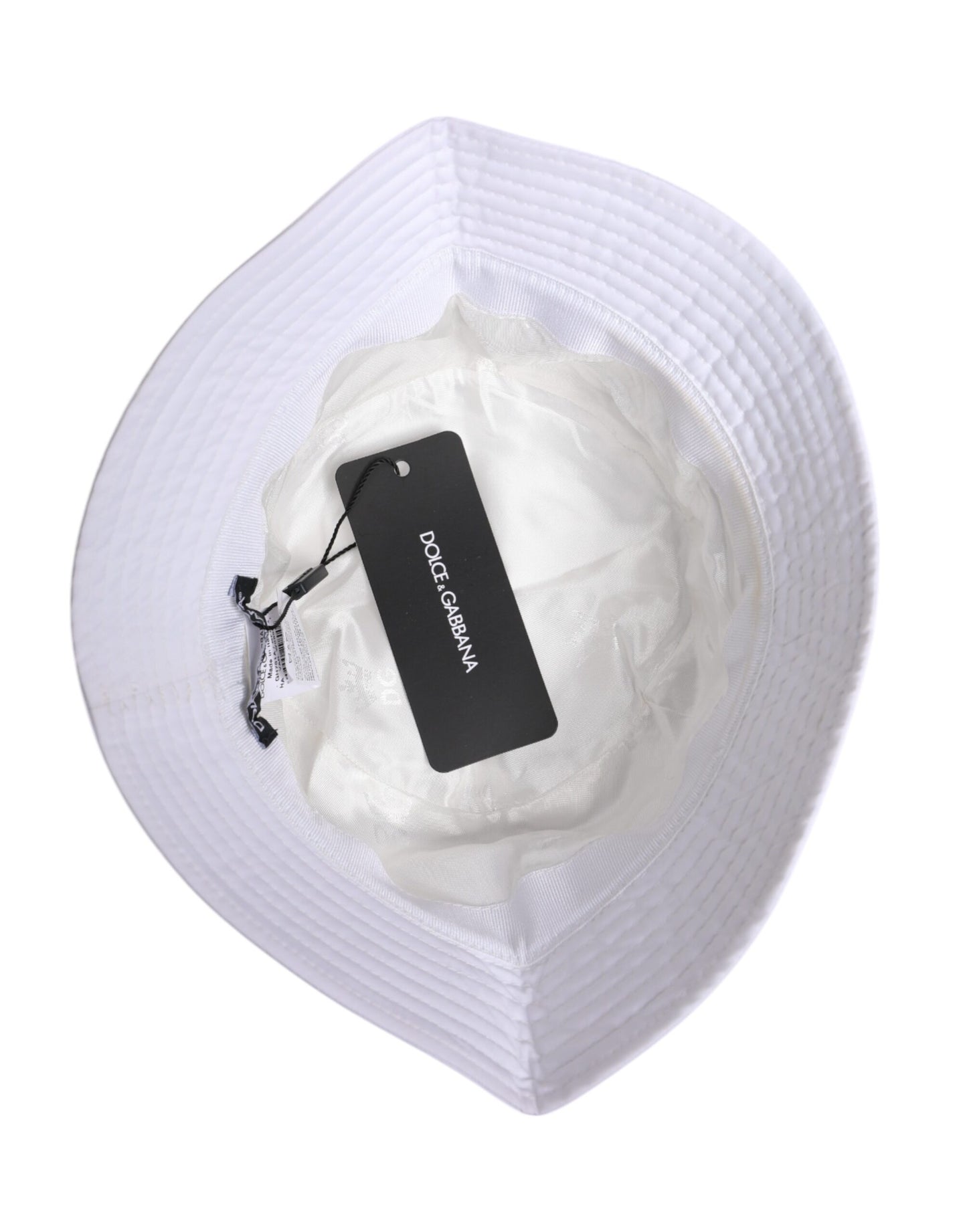 Sombrero de pescador de ala ancha de algodón blanco