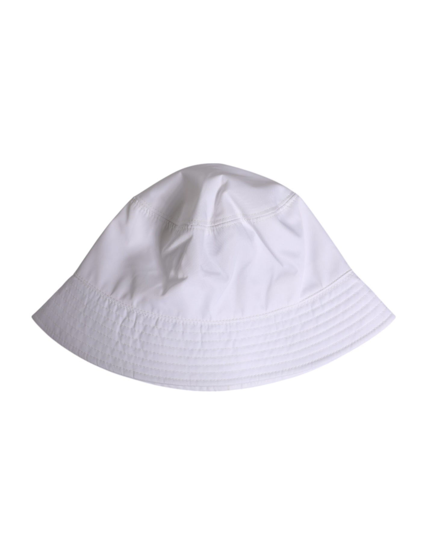 Sombrero de pescador de ala ancha de algodón blanco