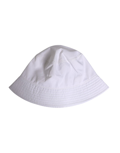 Sombrero de pescador de ala ancha de algodón blanco