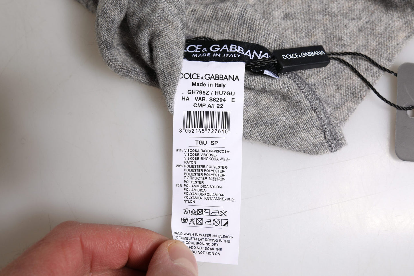 Gorro de punto de mezcla de viscosa gris