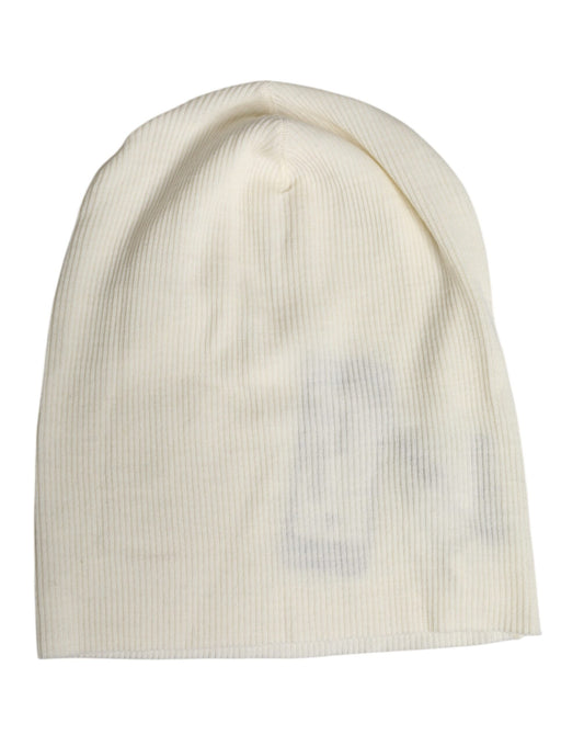 Gorro de punto de mezcla de lana beige