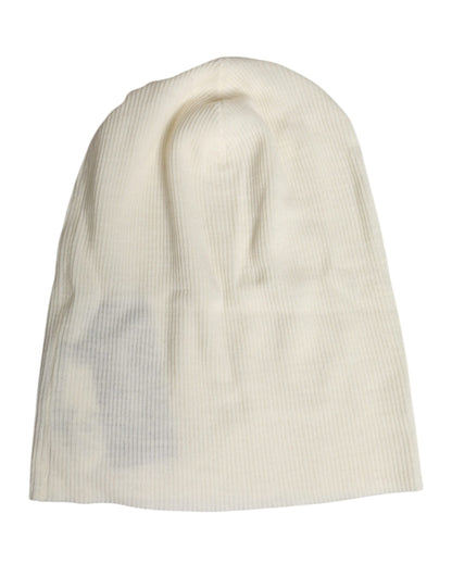 Gorro de punto de mezcla de lana beige