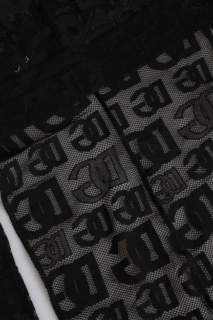 Gorro envolvente de malla con logotipo negro