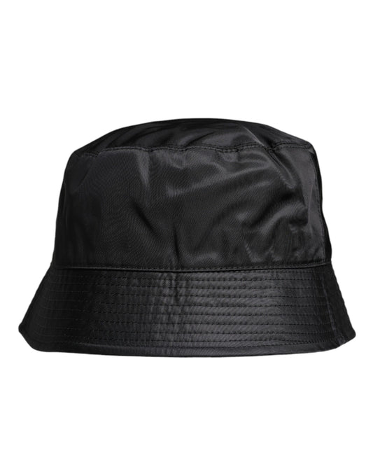 Sombrero de pescador de ala ancha de algodón negro