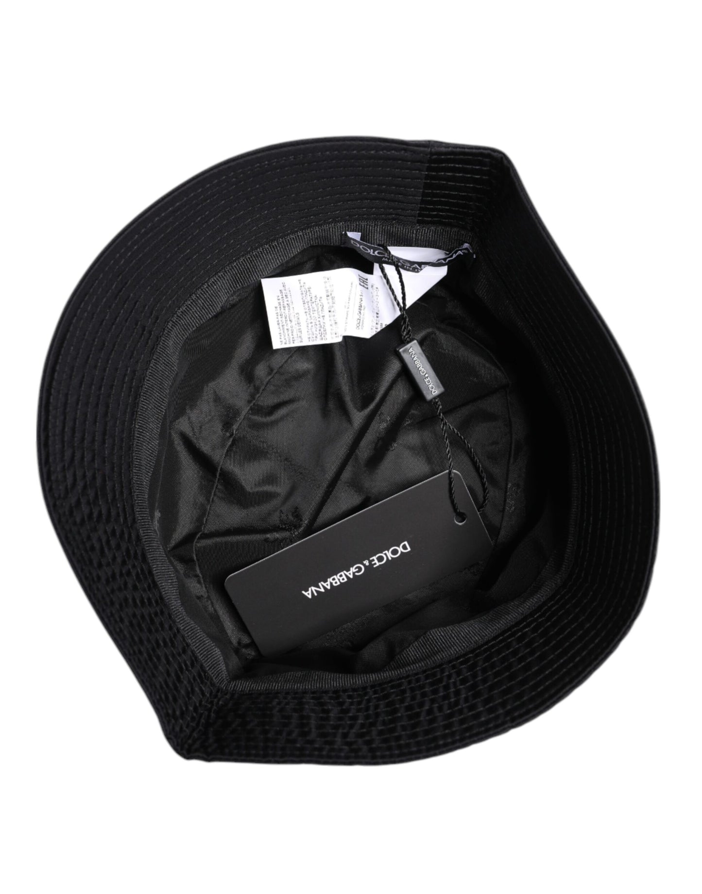 Sombrero de pescador de ala ancha de algodón negro