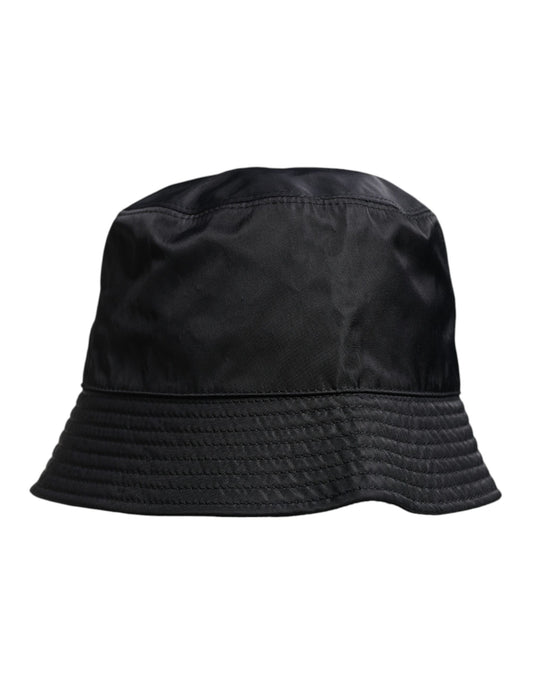 Sombrero de pescador de ala ancha de algodón negro