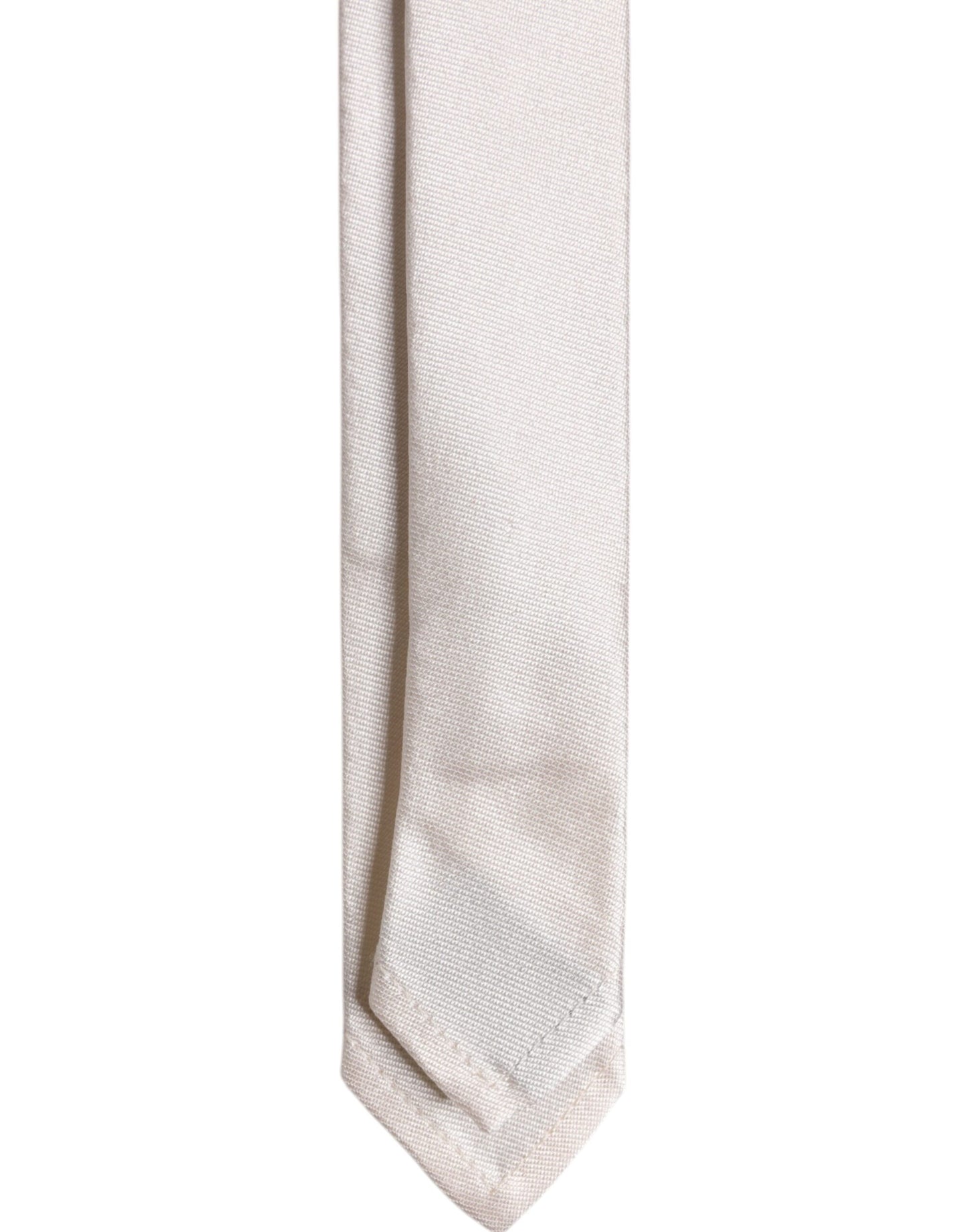 Corbata ajustable de seda blanca lisa