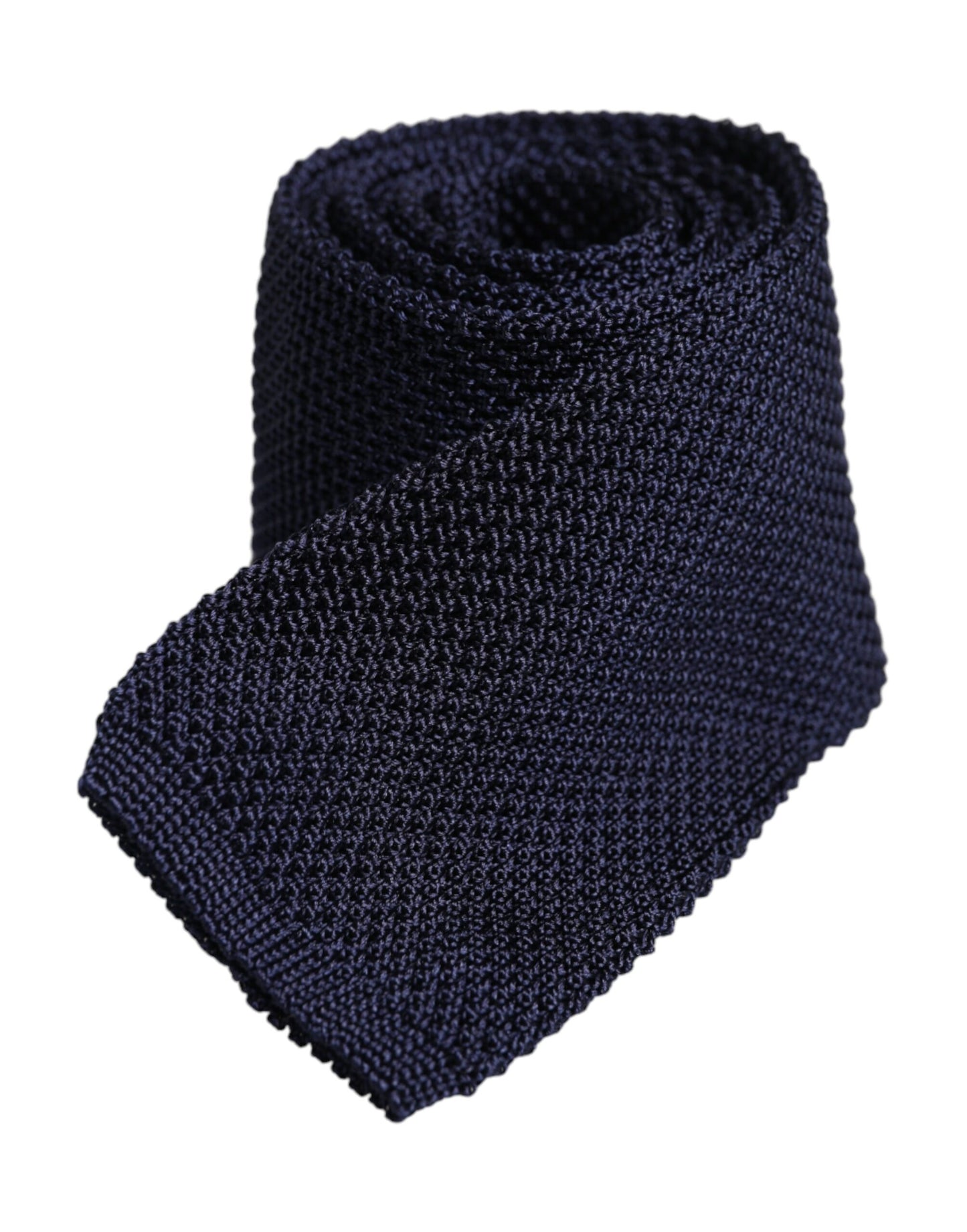 Corbata ajustable de seda azul oscuro