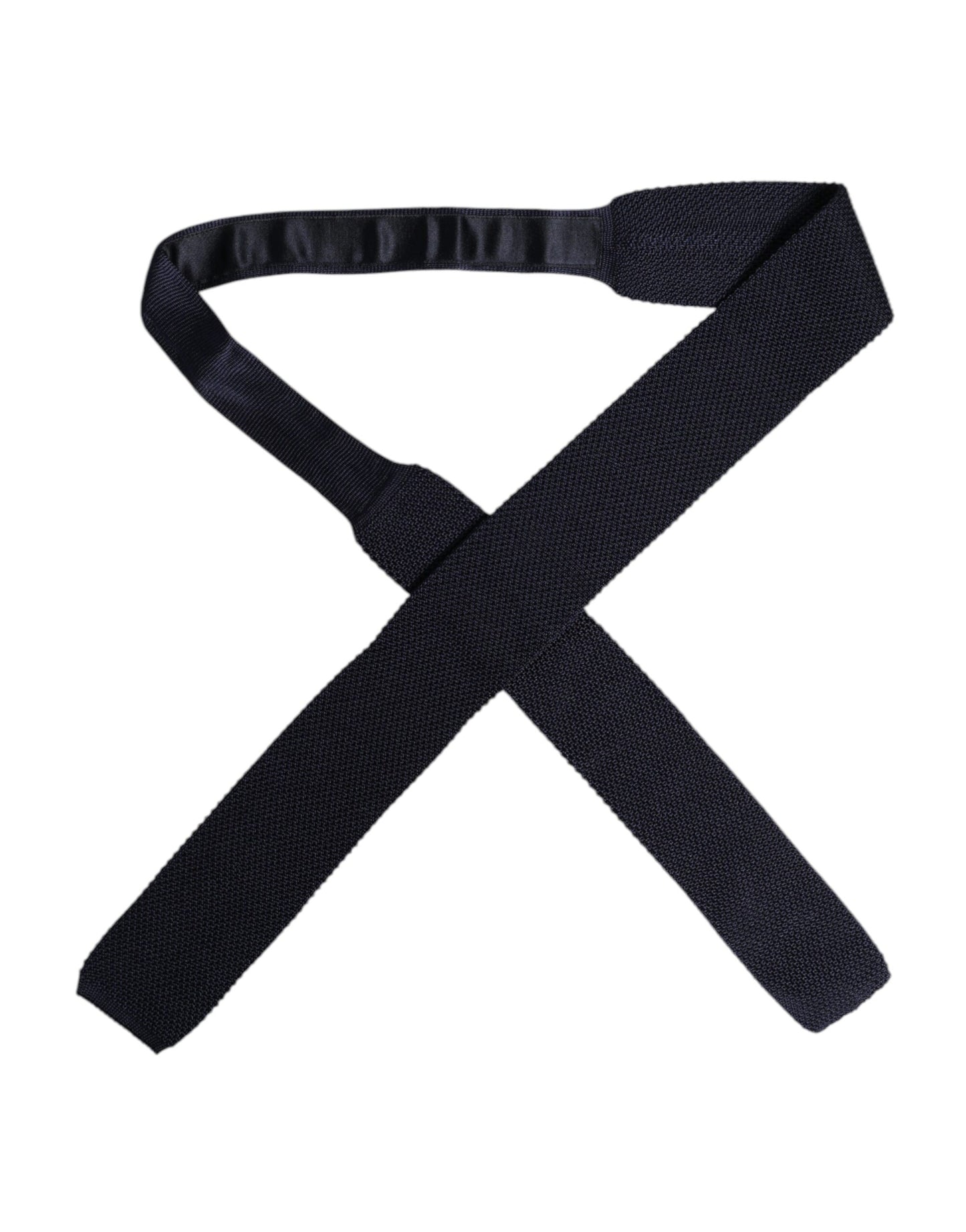 Corbata ajustable de seda azul oscuro