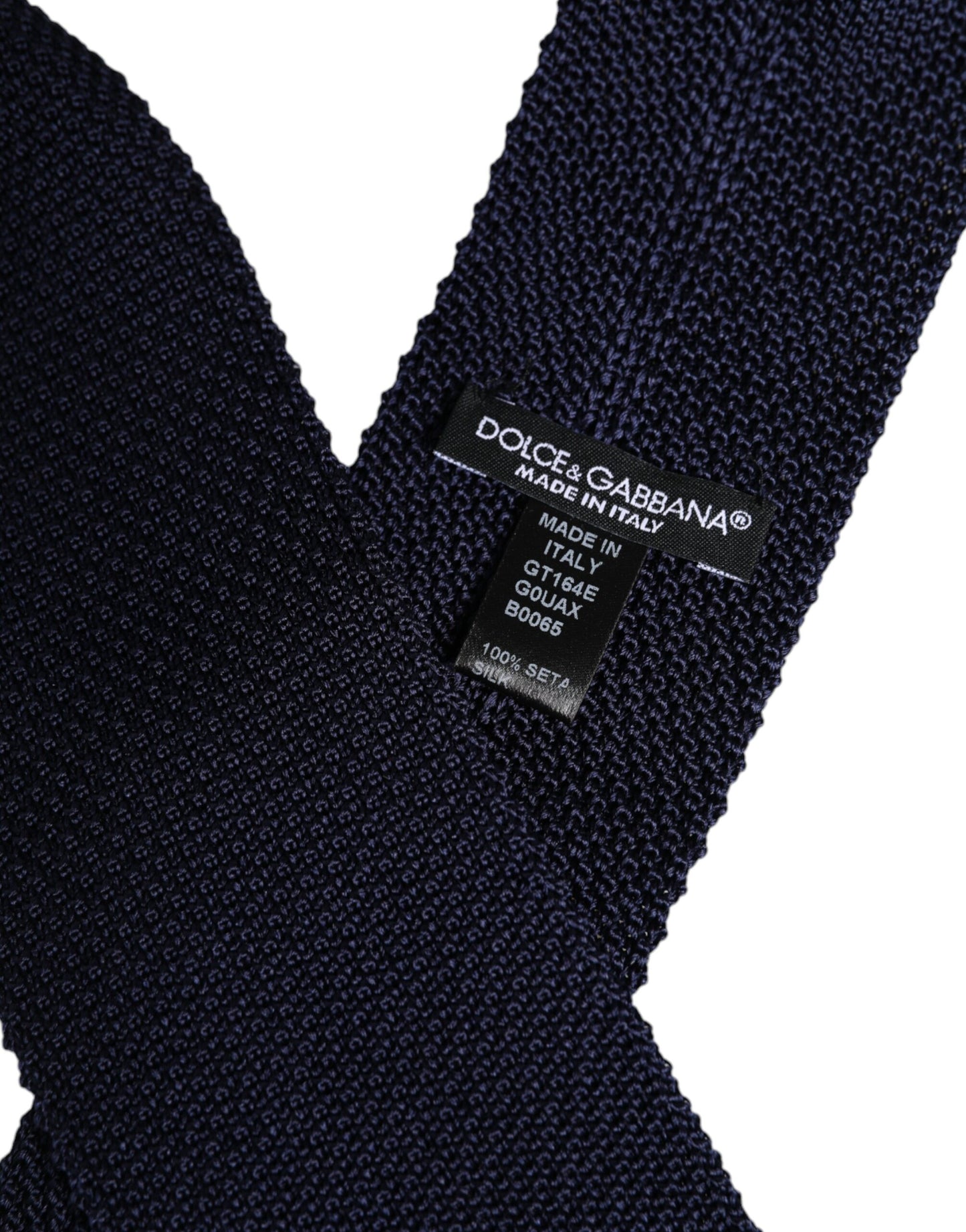 Corbata ajustable de seda azul oscuro