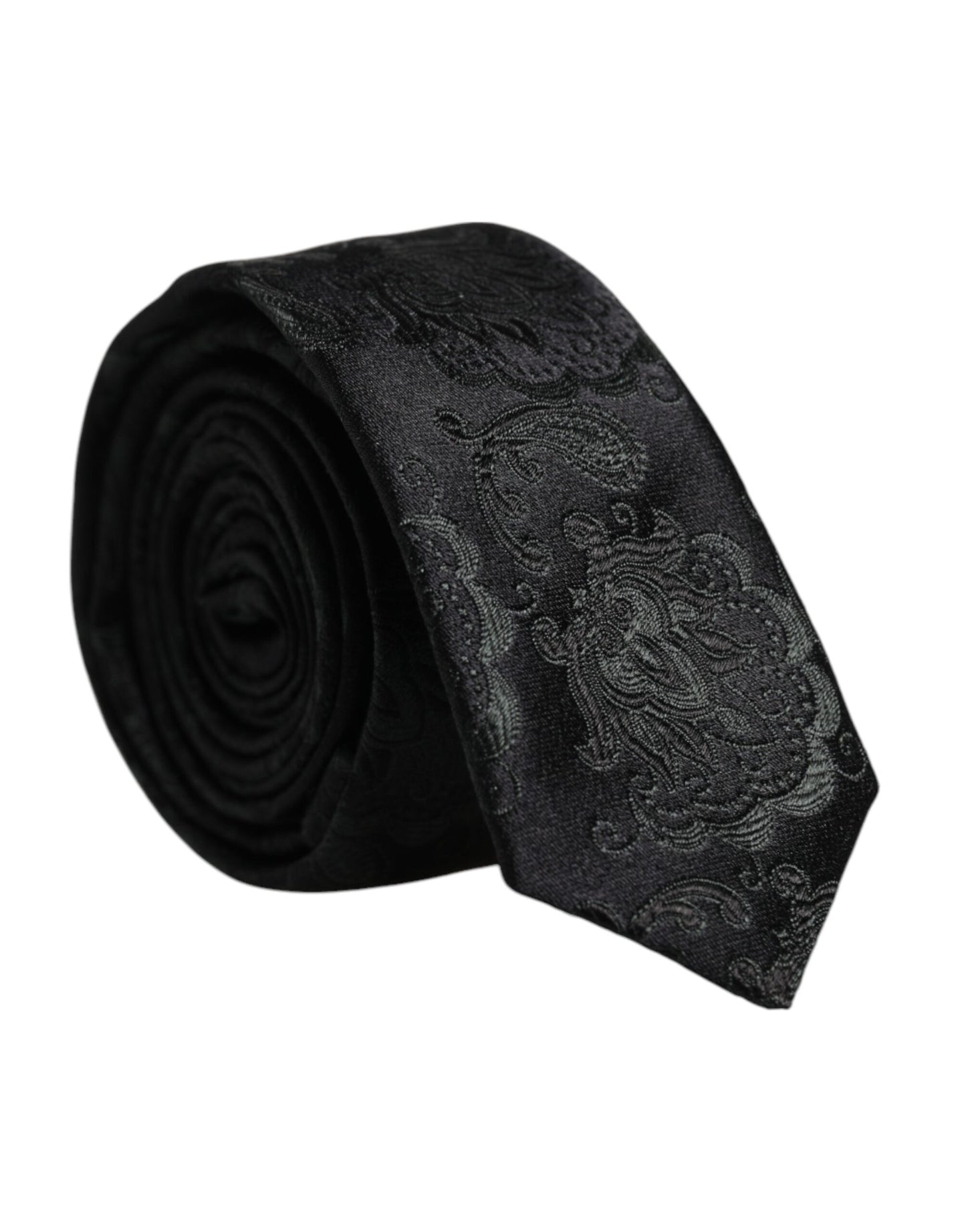 Corbata ajustable de seda floral verde oscuro