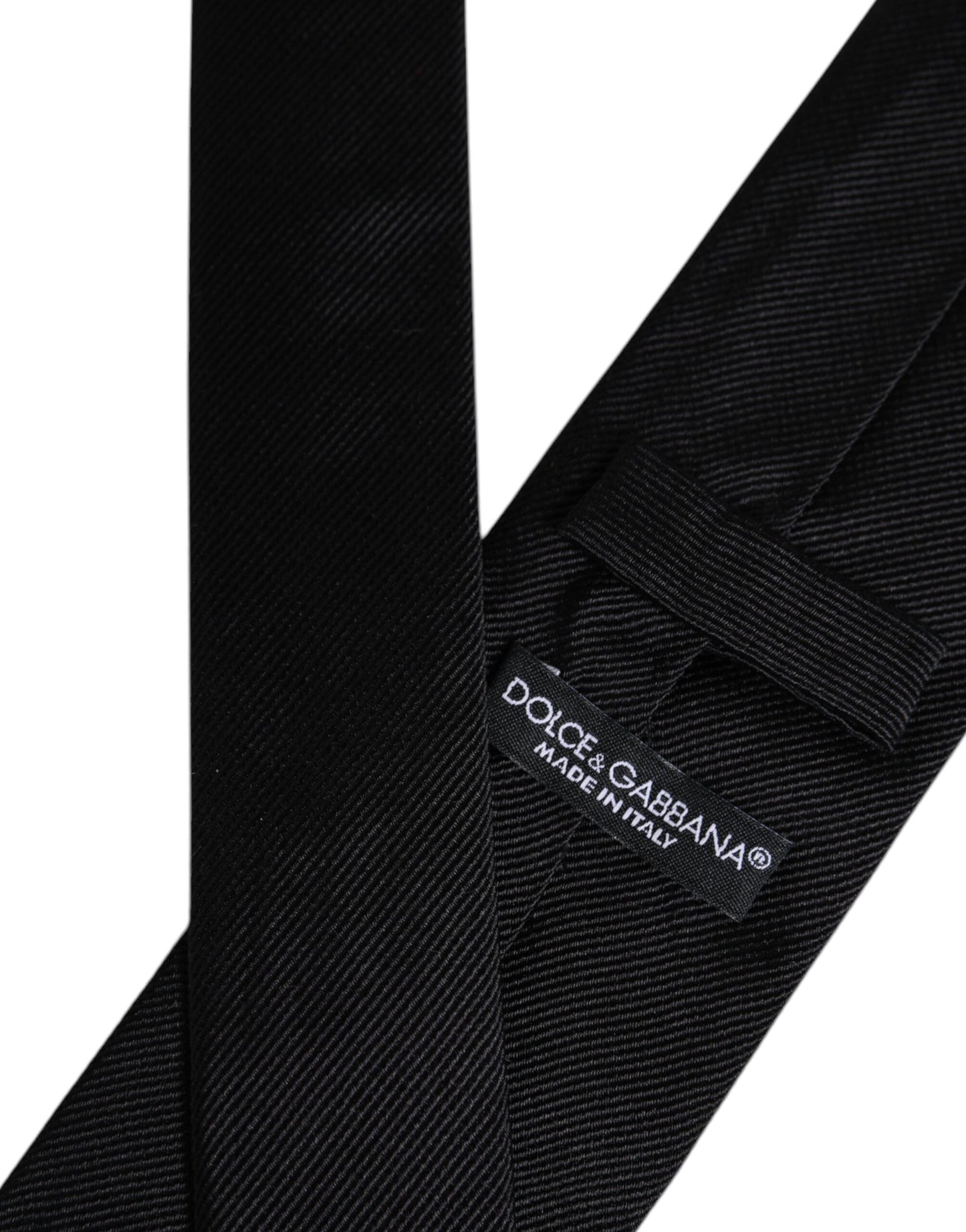 Corbata ajustable de seda negra lisa