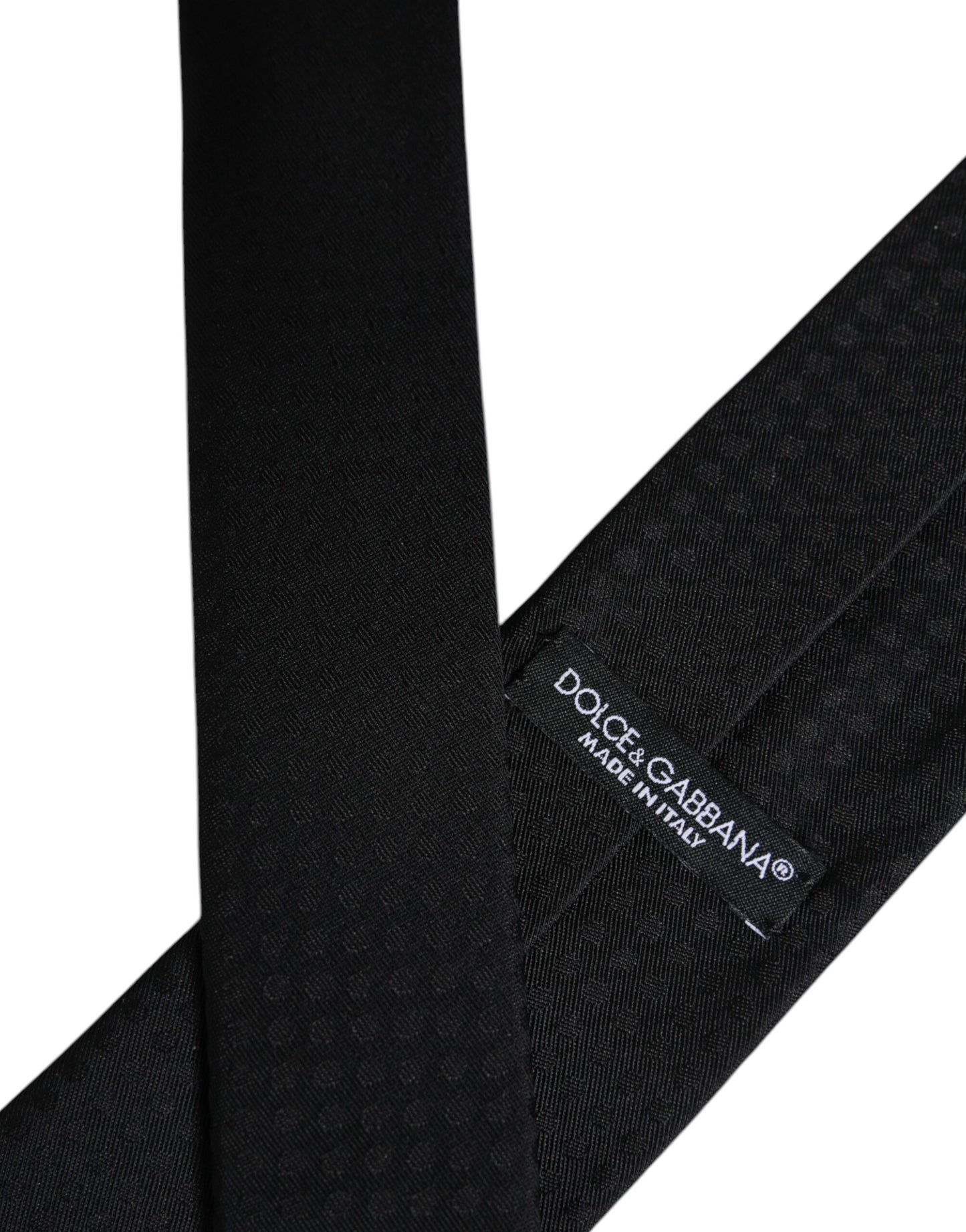 Corbata ajustable de seda con círculos negros