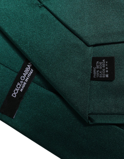 Green Solid Cotton Adjustable Necktie Tie
