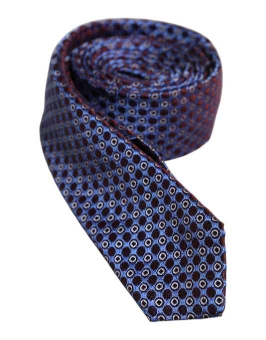 Corbata ajustable de seda con círculos multicolores