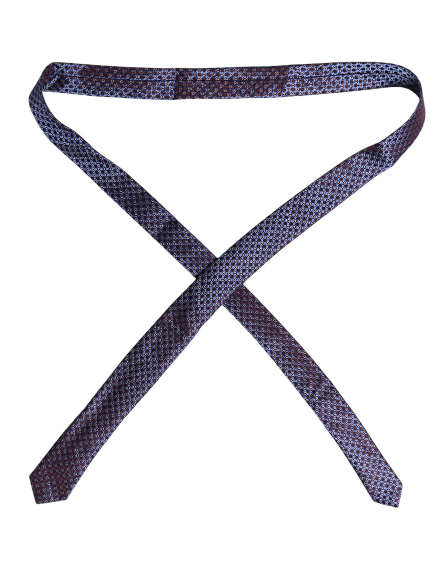 Corbata ajustable de seda con círculos multicolores