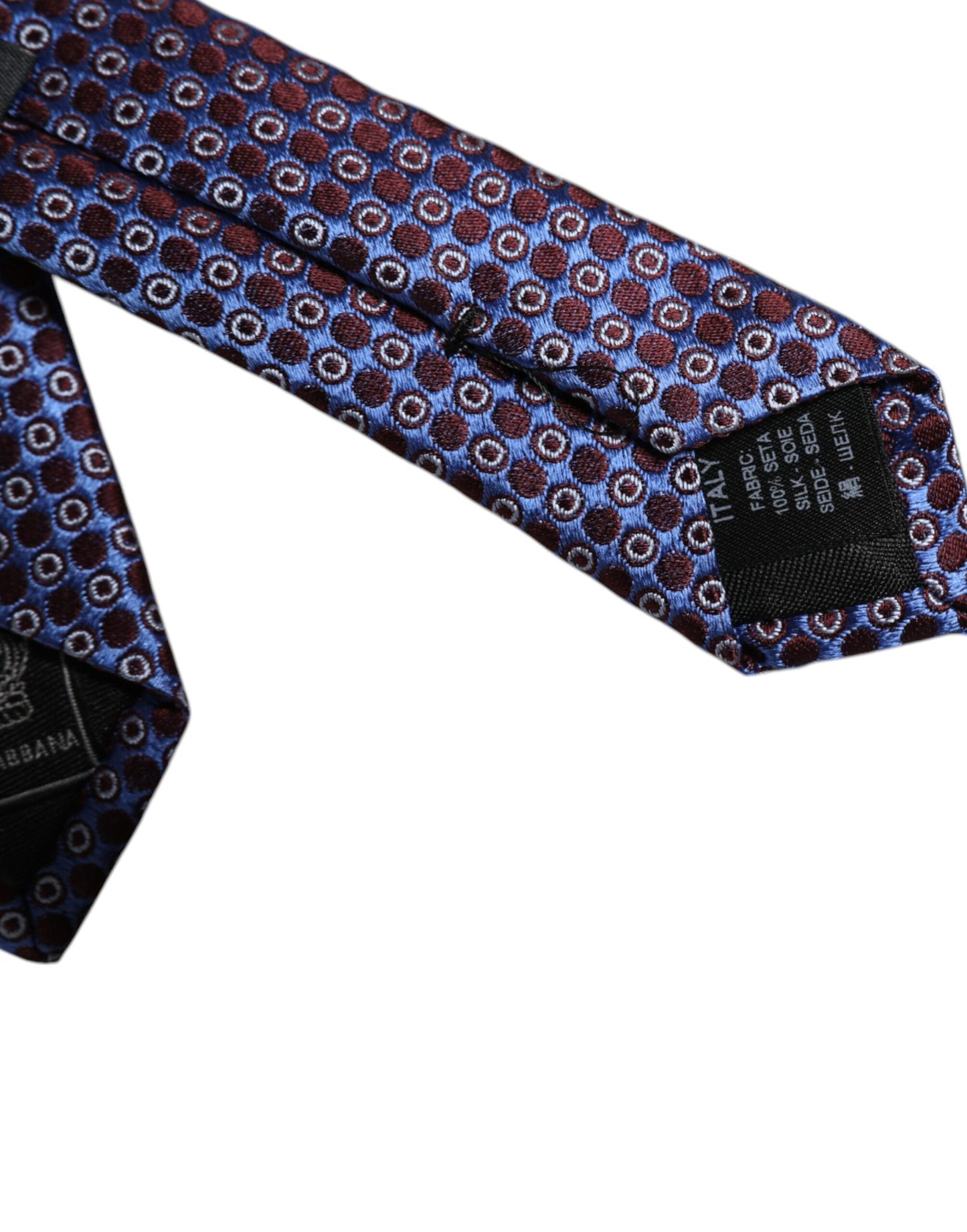 Corbata ajustable de seda con círculos multicolores