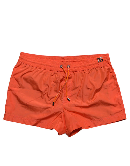 Traje de baño de dos piezas de poliéster naranja para playa