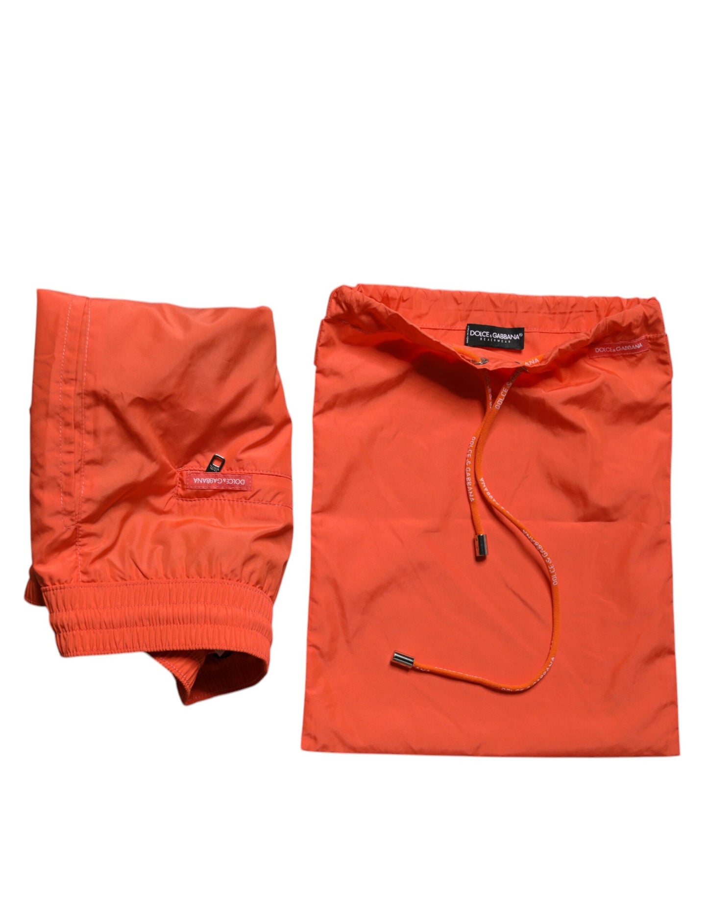 Traje de baño de dos piezas de poliéster naranja para playa