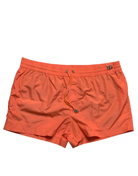 Traje de baño de dos piezas de poliéster naranja para playa