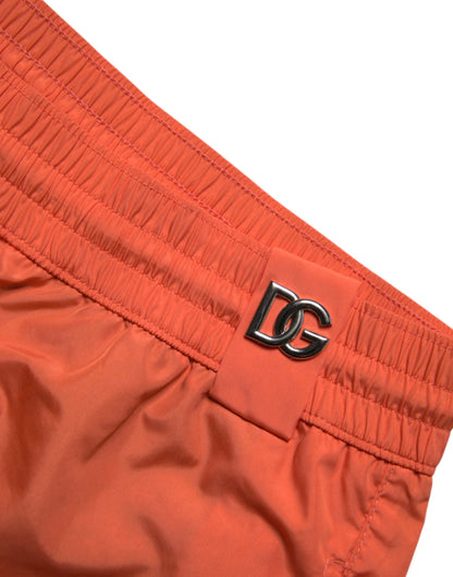 Traje de baño de dos piezas de poliéster naranja para playa