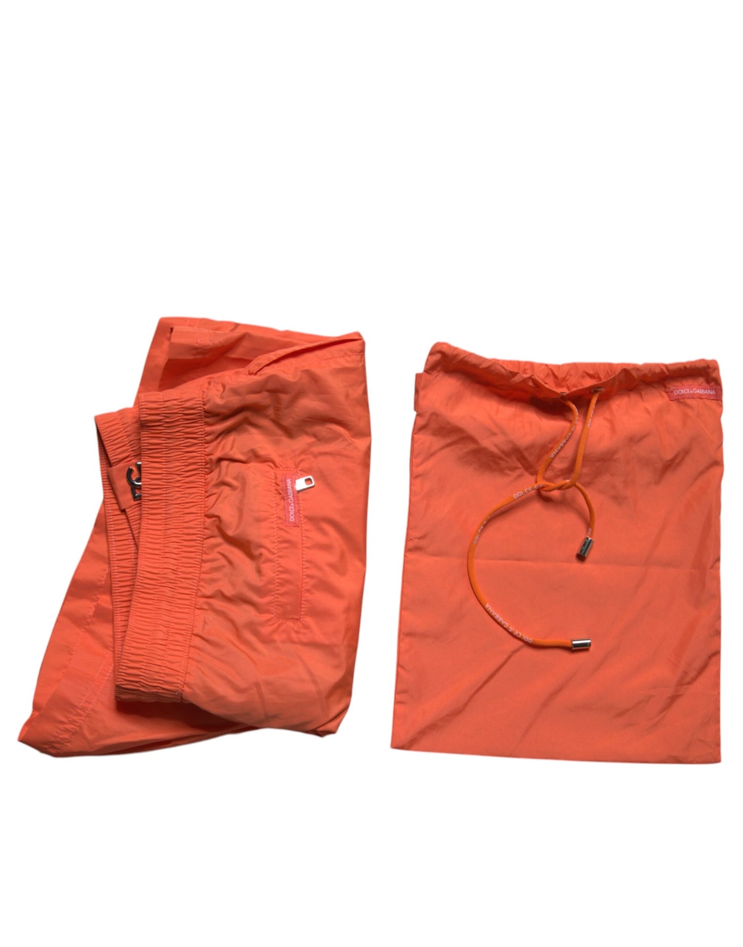 Traje de baño de dos piezas de poliéster naranja para playa