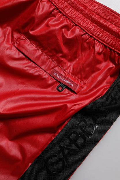 Traje de baño de dos piezas de poliéster rojo para playa