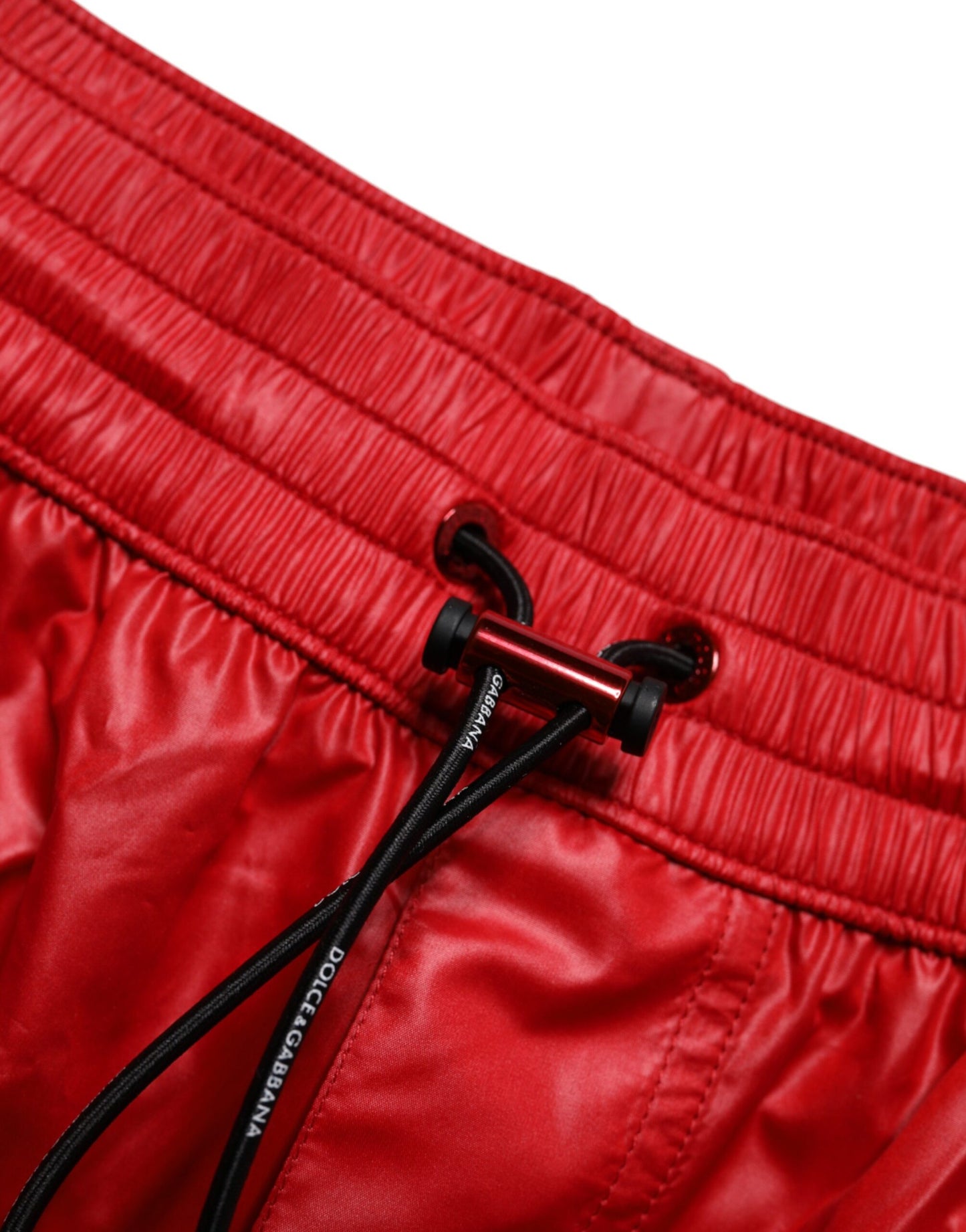 Traje de baño de dos piezas de poliéster rojo para playa