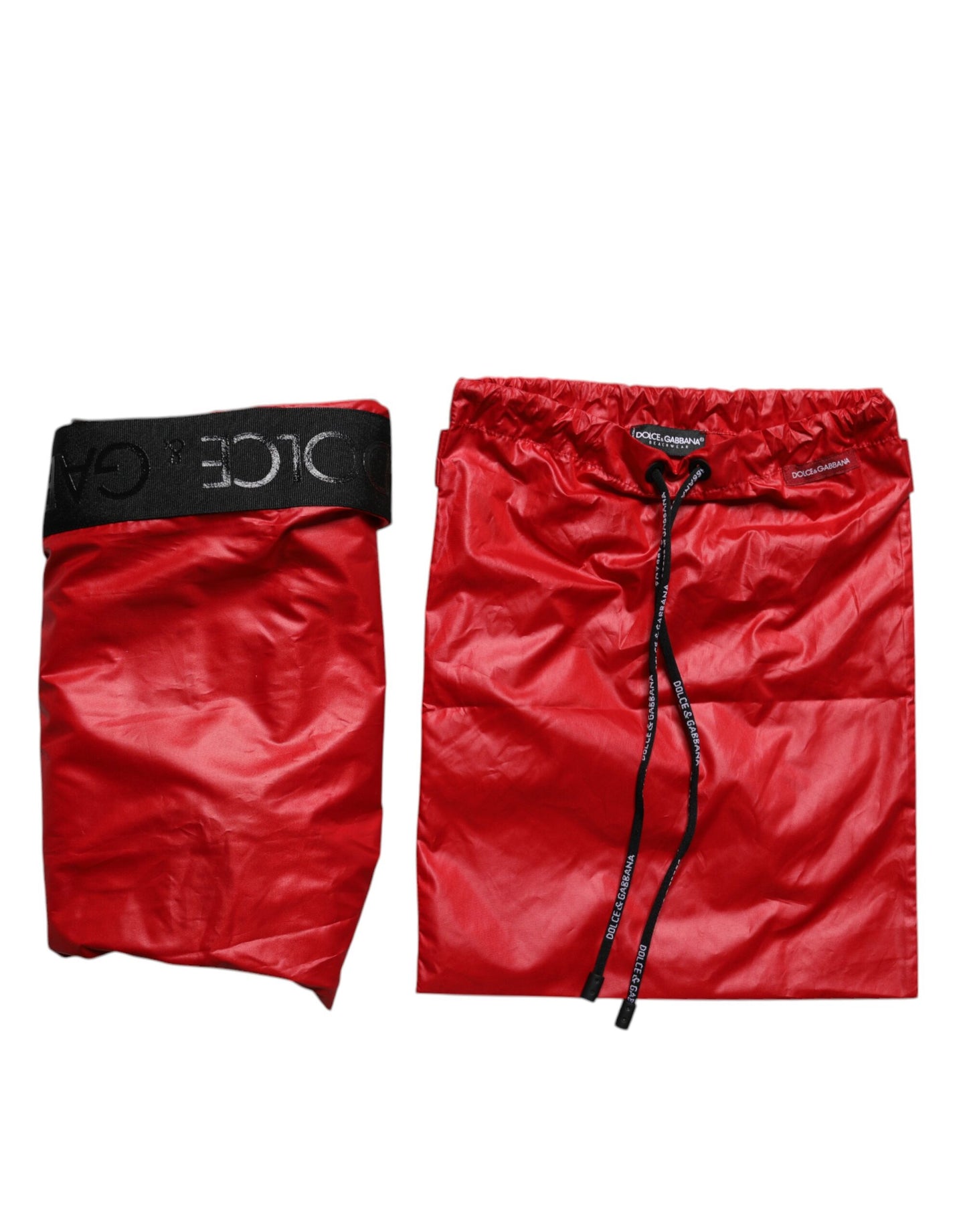 Traje de baño de dos piezas de poliéster rojo para playa
